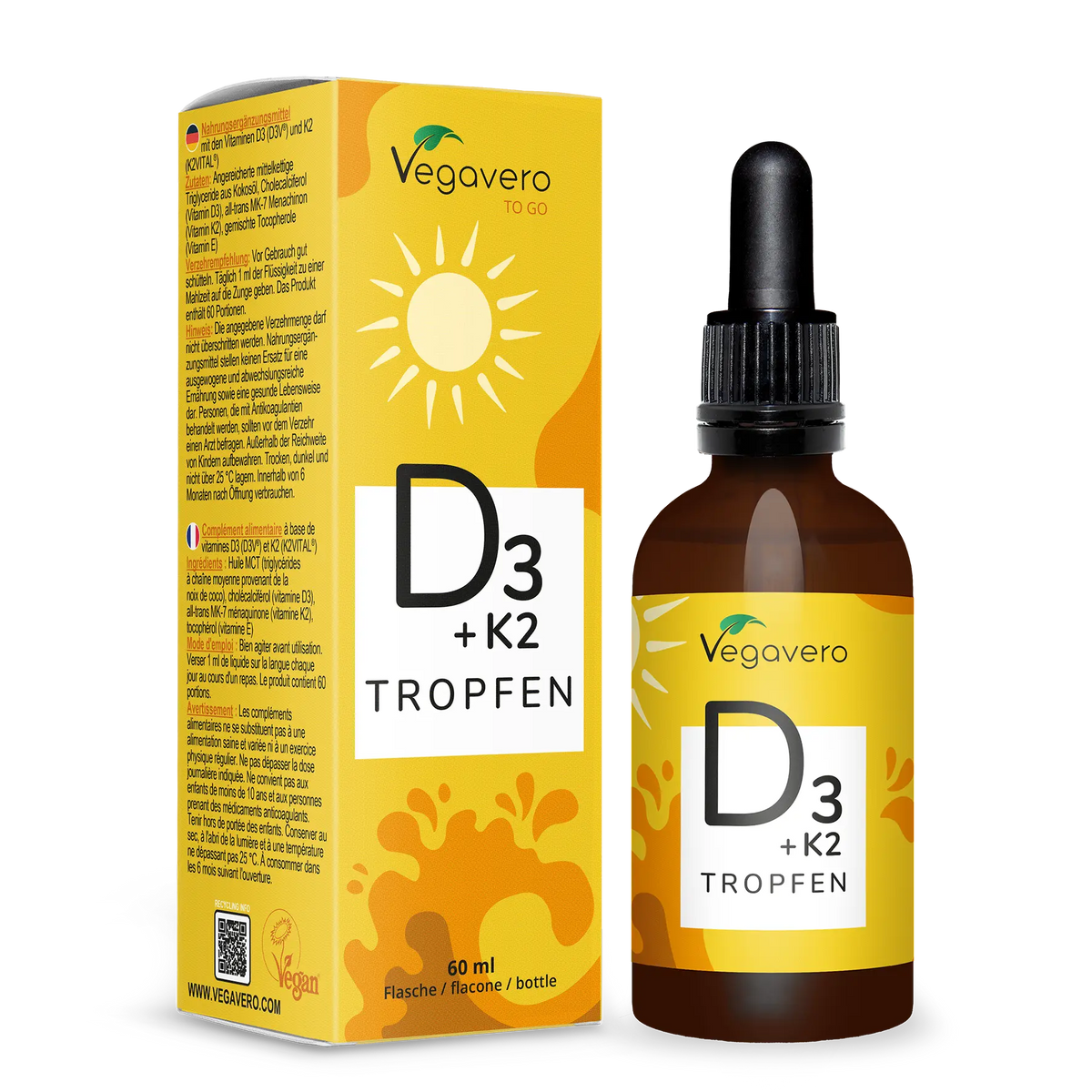 Vitamina D3 + K2 in Gocce