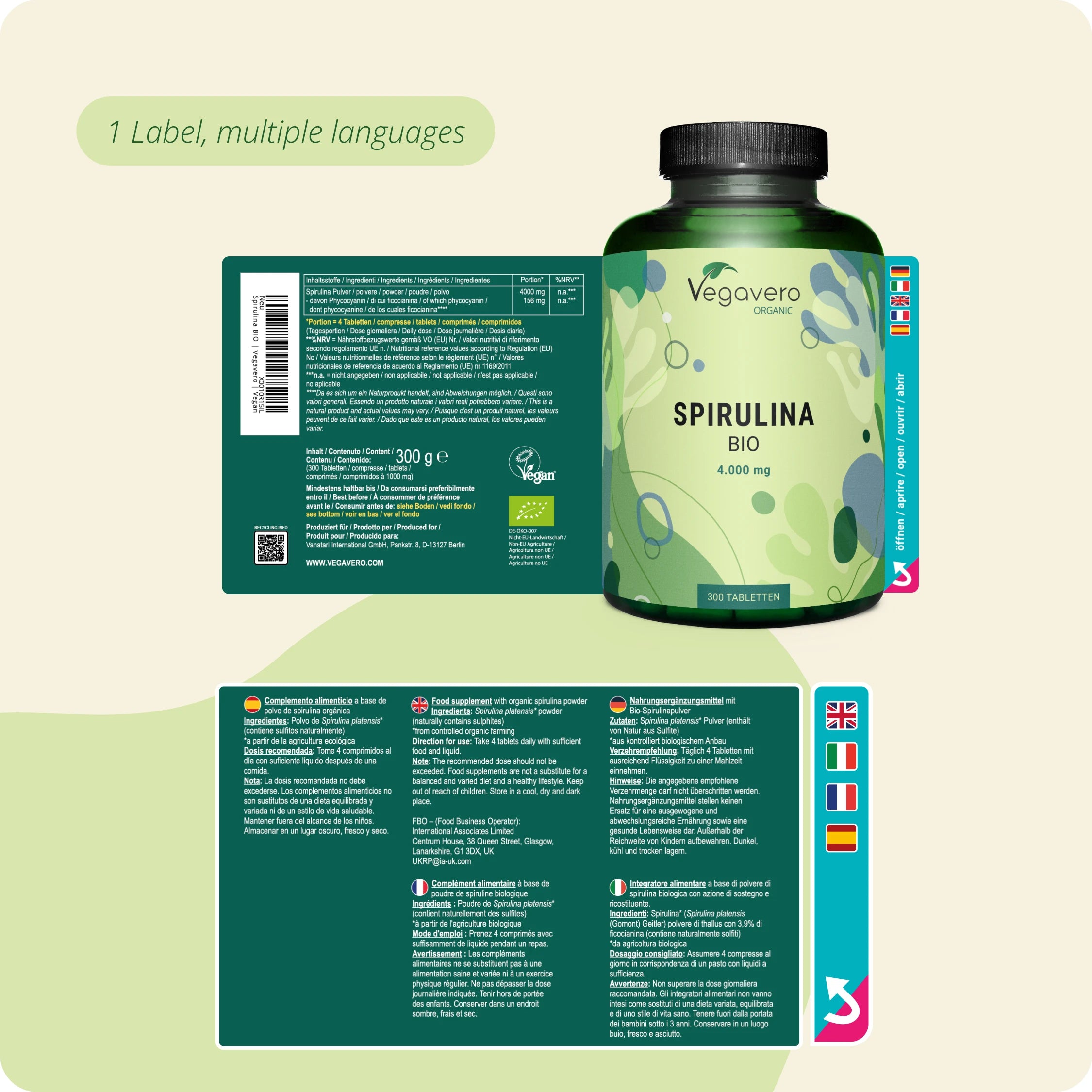 Spirulina Compresse Bio