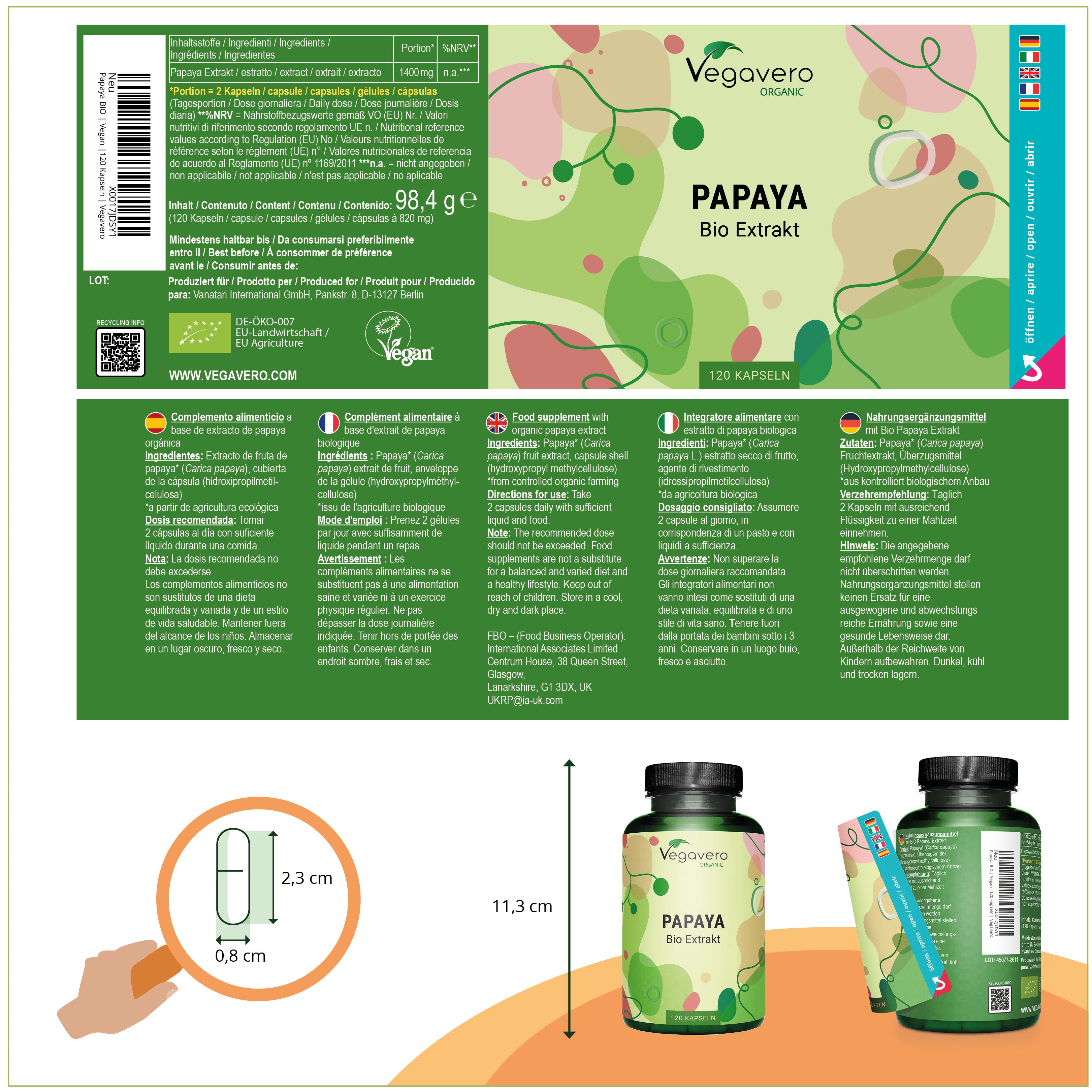 Estratto di Papaya Capsule Bio