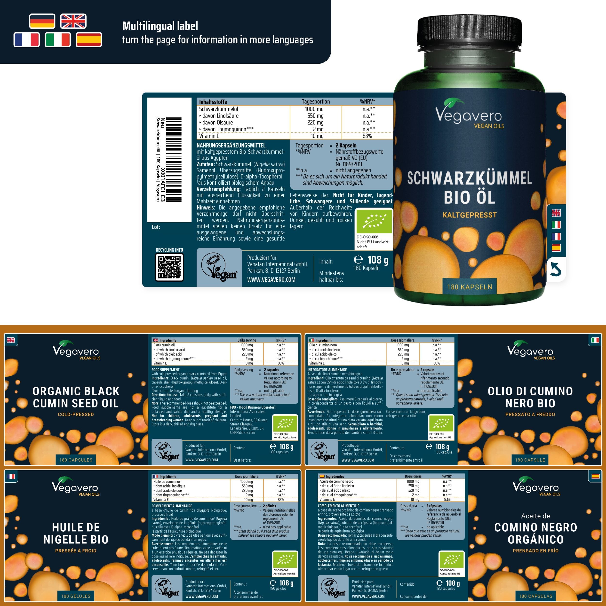 Olio di Semi di Cumino Nero Capsule Bio