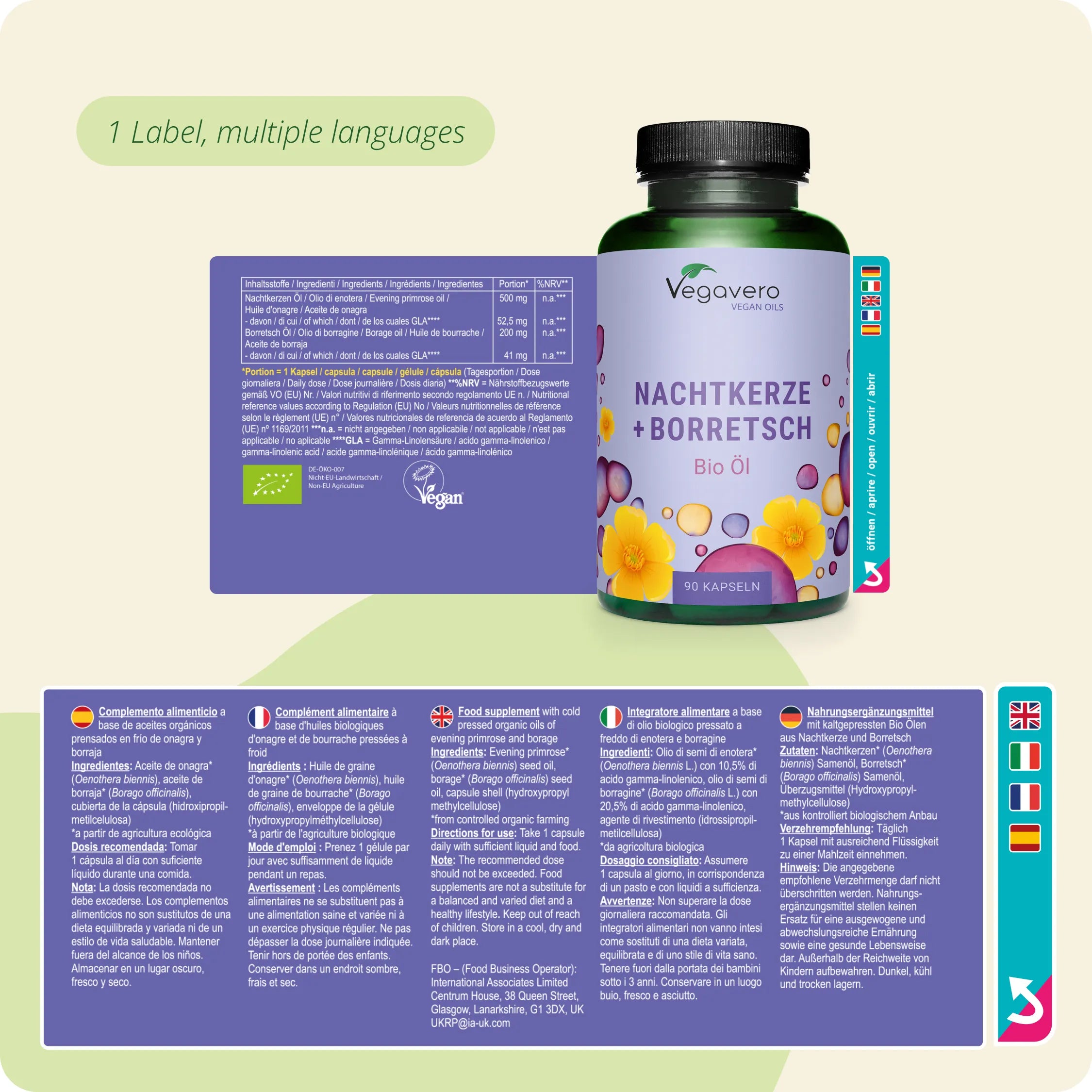 Olio di Enotera + Borragine Capsule Bio