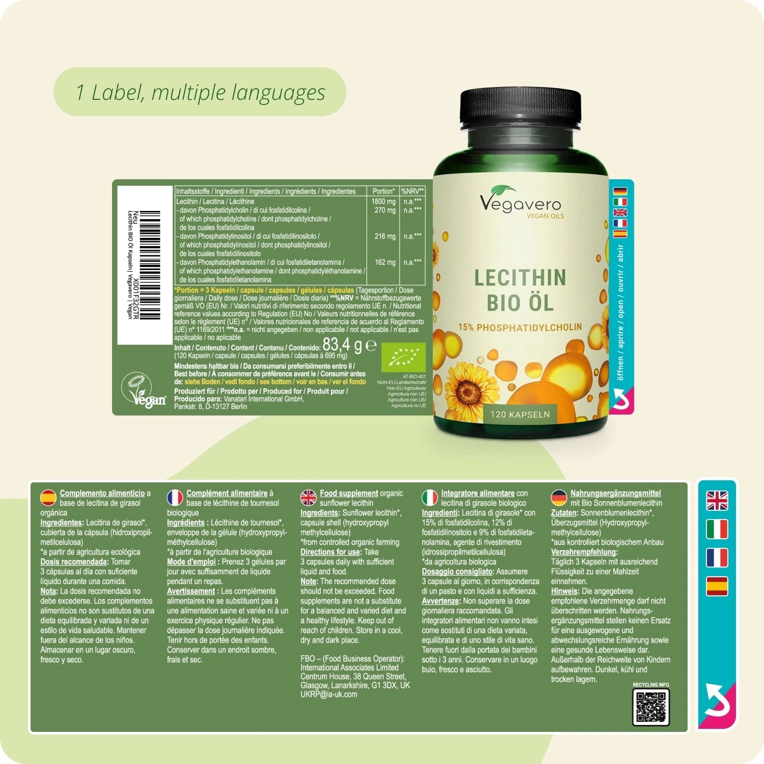 Lecitina Olio Capsule Bio