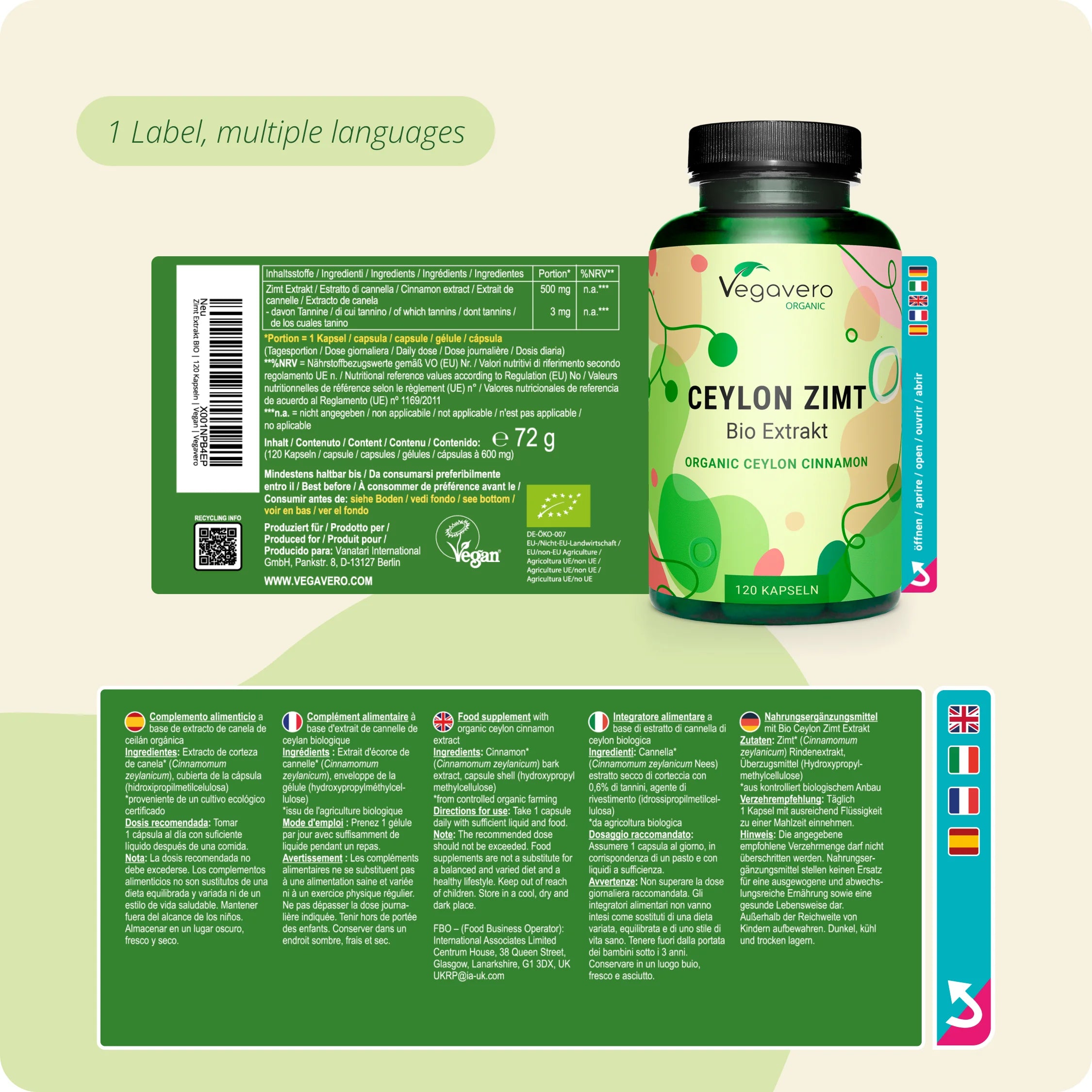 Cannella di Ceylon Estratto Capsule Bio