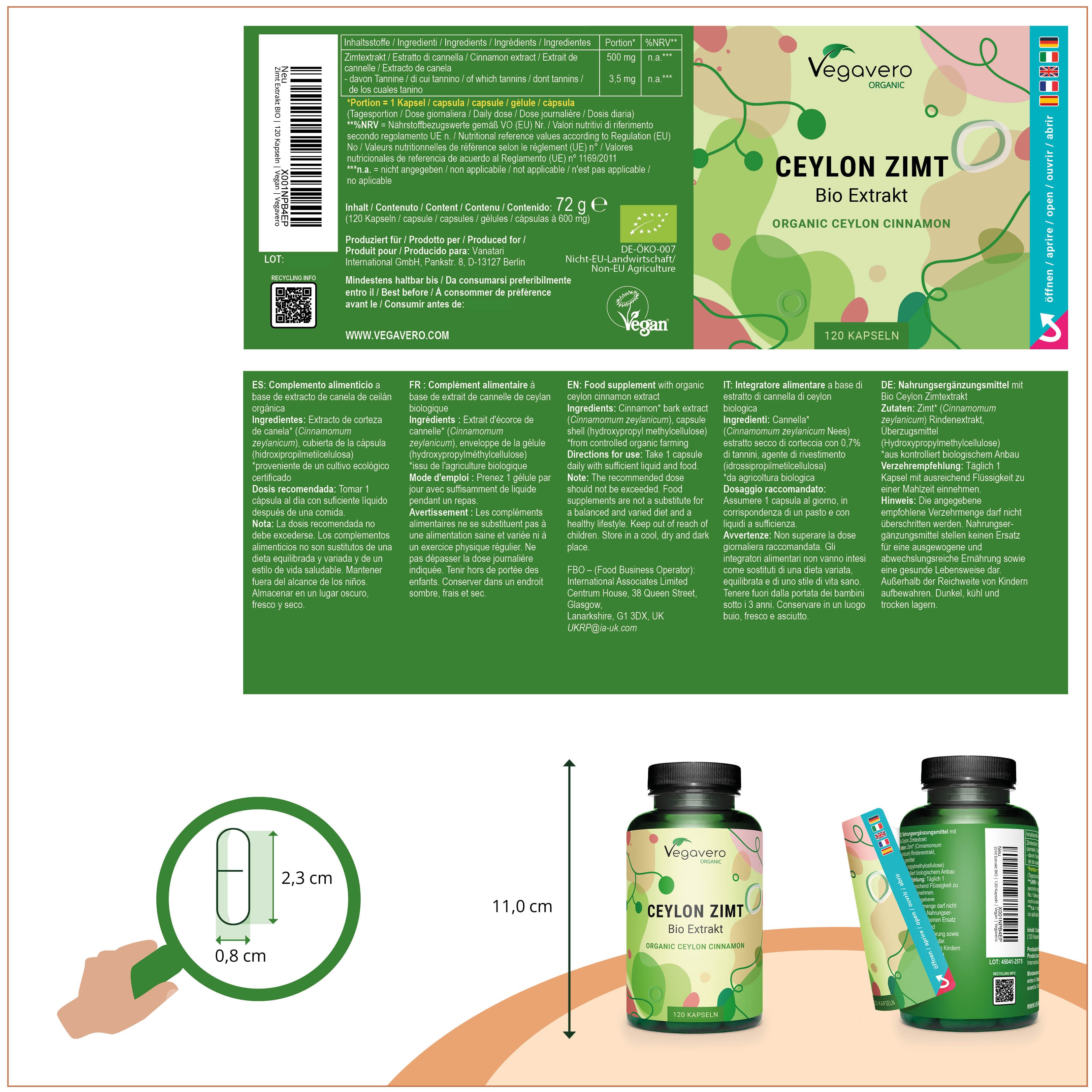 Cannella di Ceylon Estratto Capsule Bio