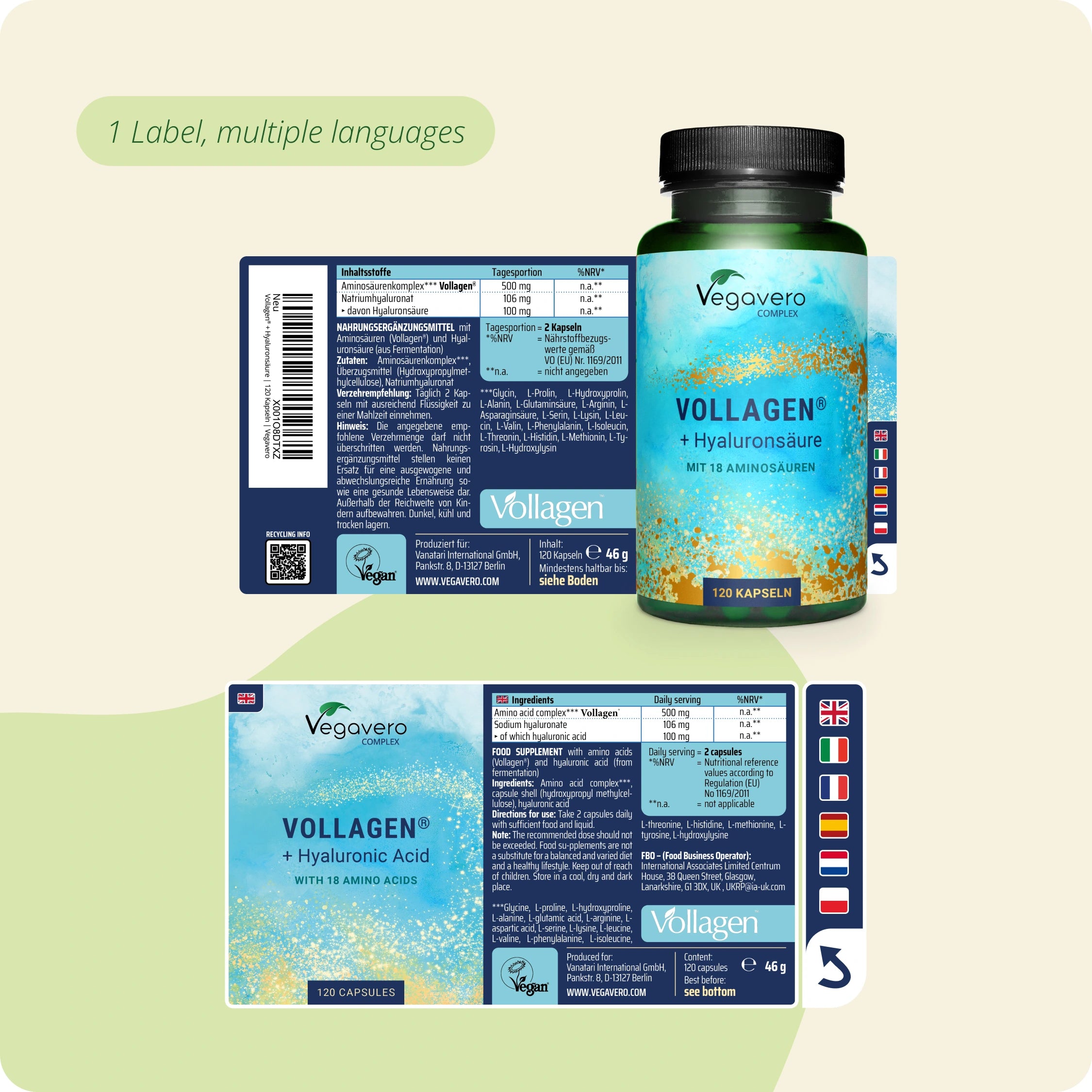 Vollagen + Acido Ialuronico Complex Capsule