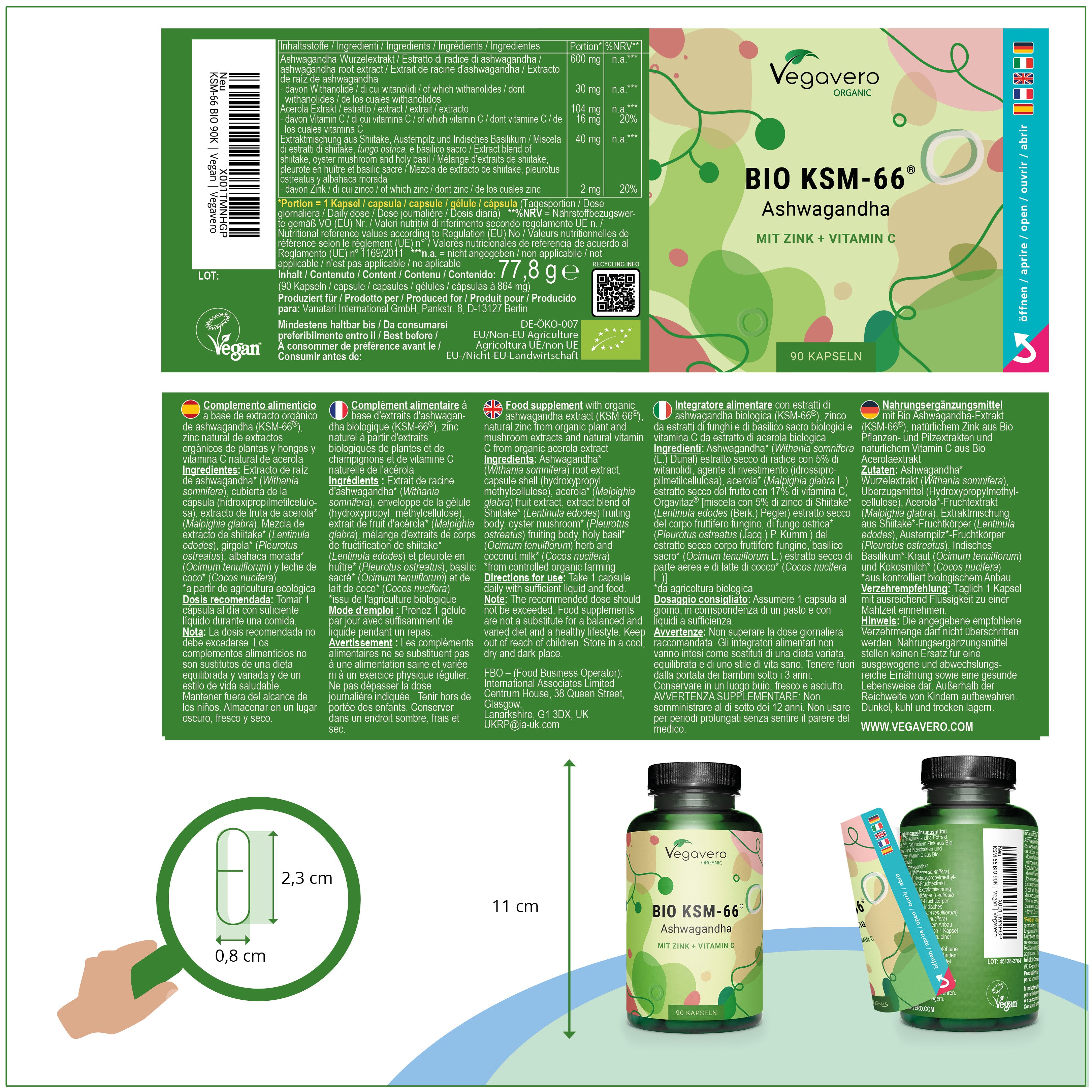 Ashwagandha KSM-66 Estratto Capsule Bio