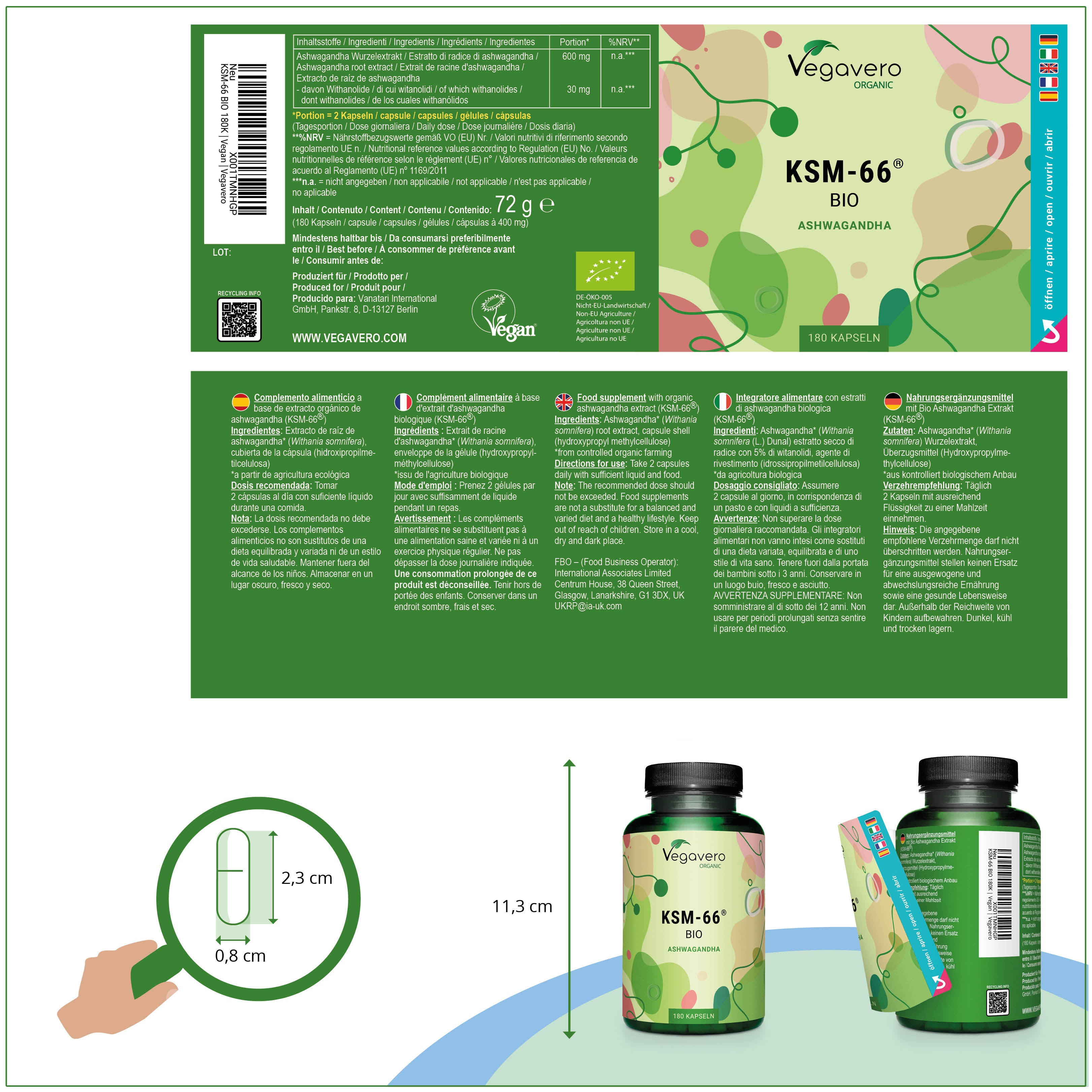 Ashwagandha KSM-66 Estratto Capsule Bio