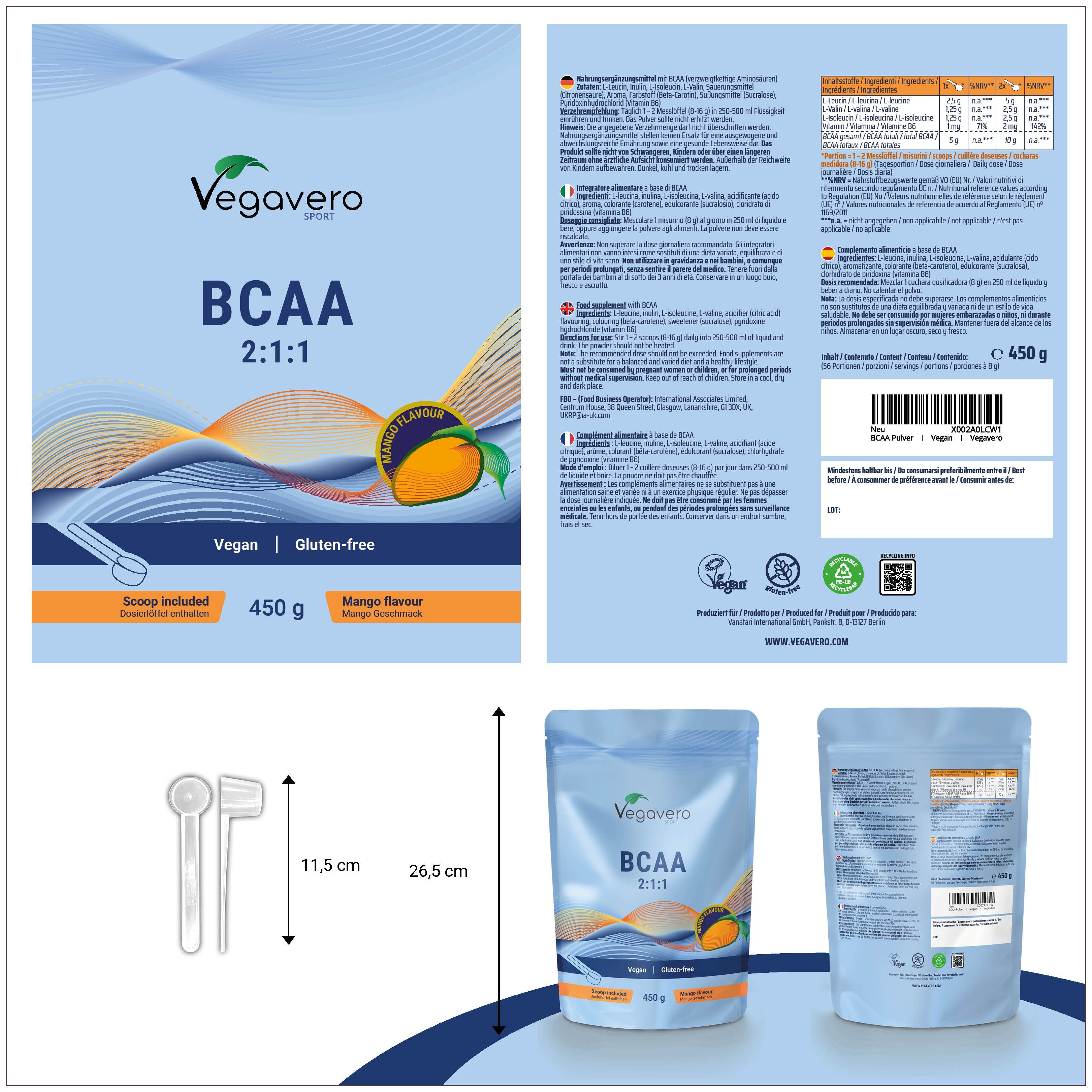 BCAA in Polvere Mango