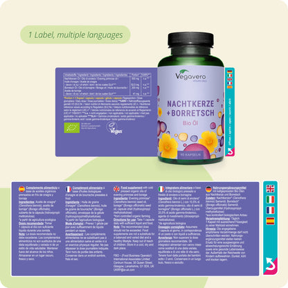 Olio di Enotera + Borragine Capsule Bio