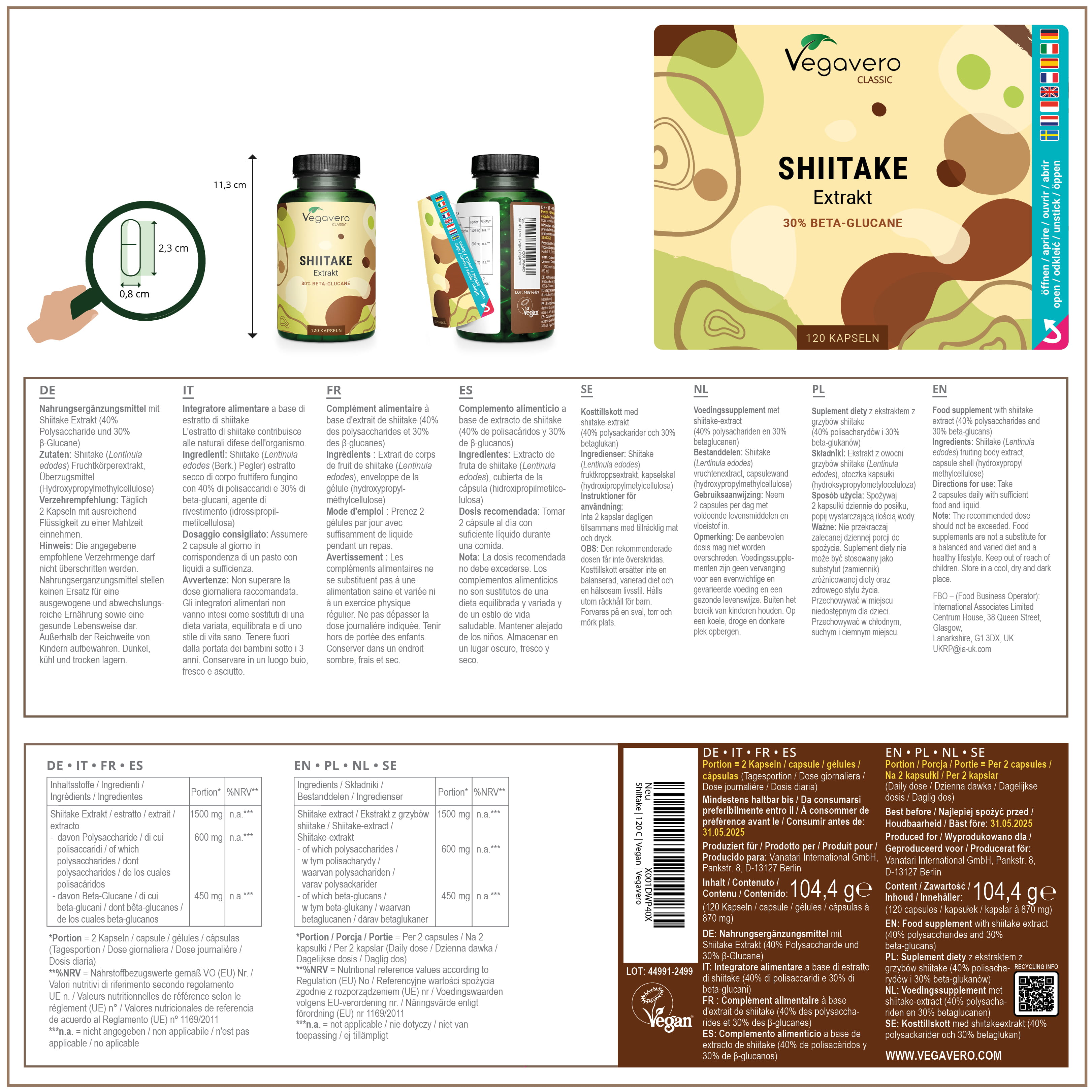 Shiitake Estratto Capsule