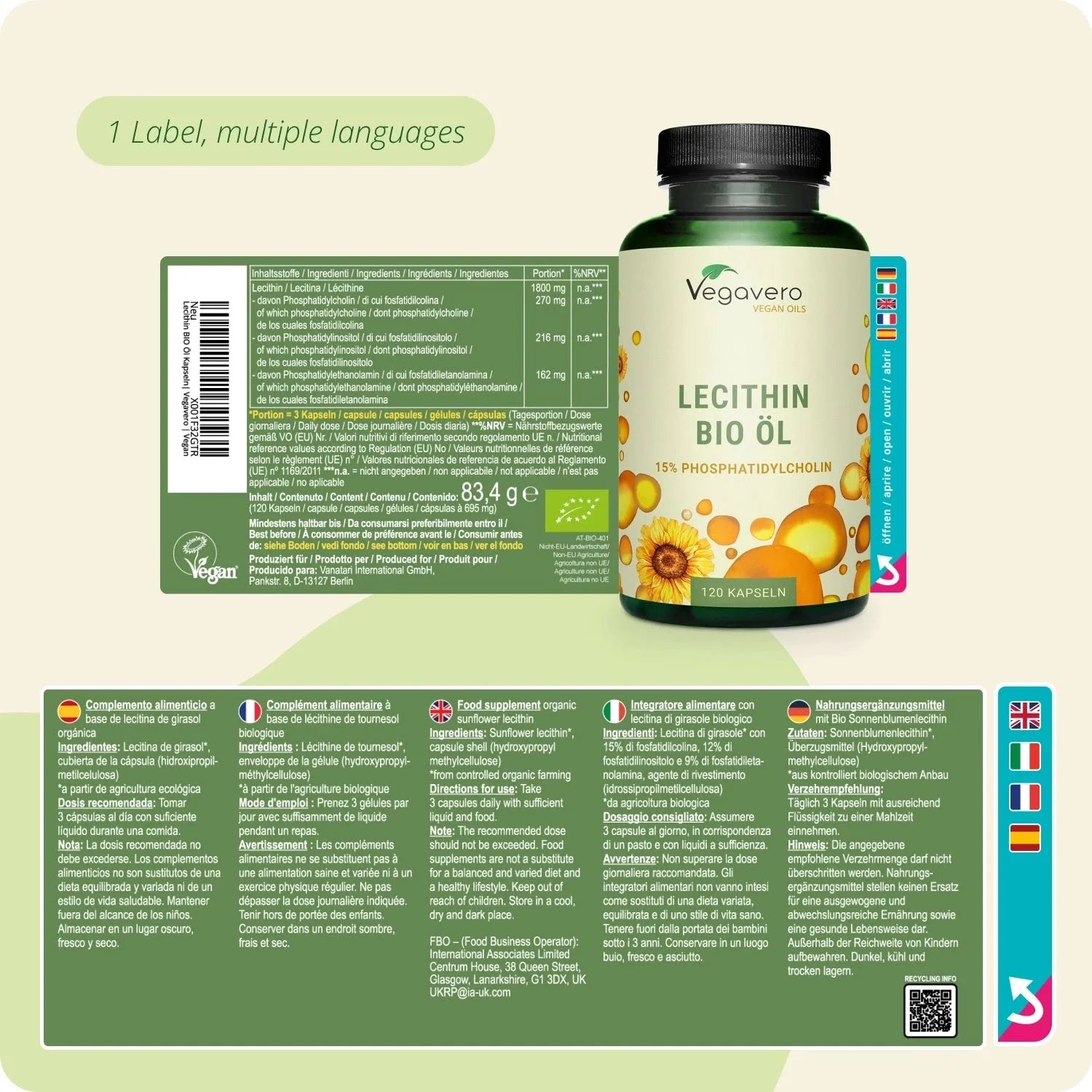 Lecitina Olio Capsule Bio