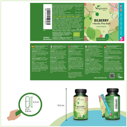 Mirtillo + Corteccia di Pino Estratti Capsule Bio