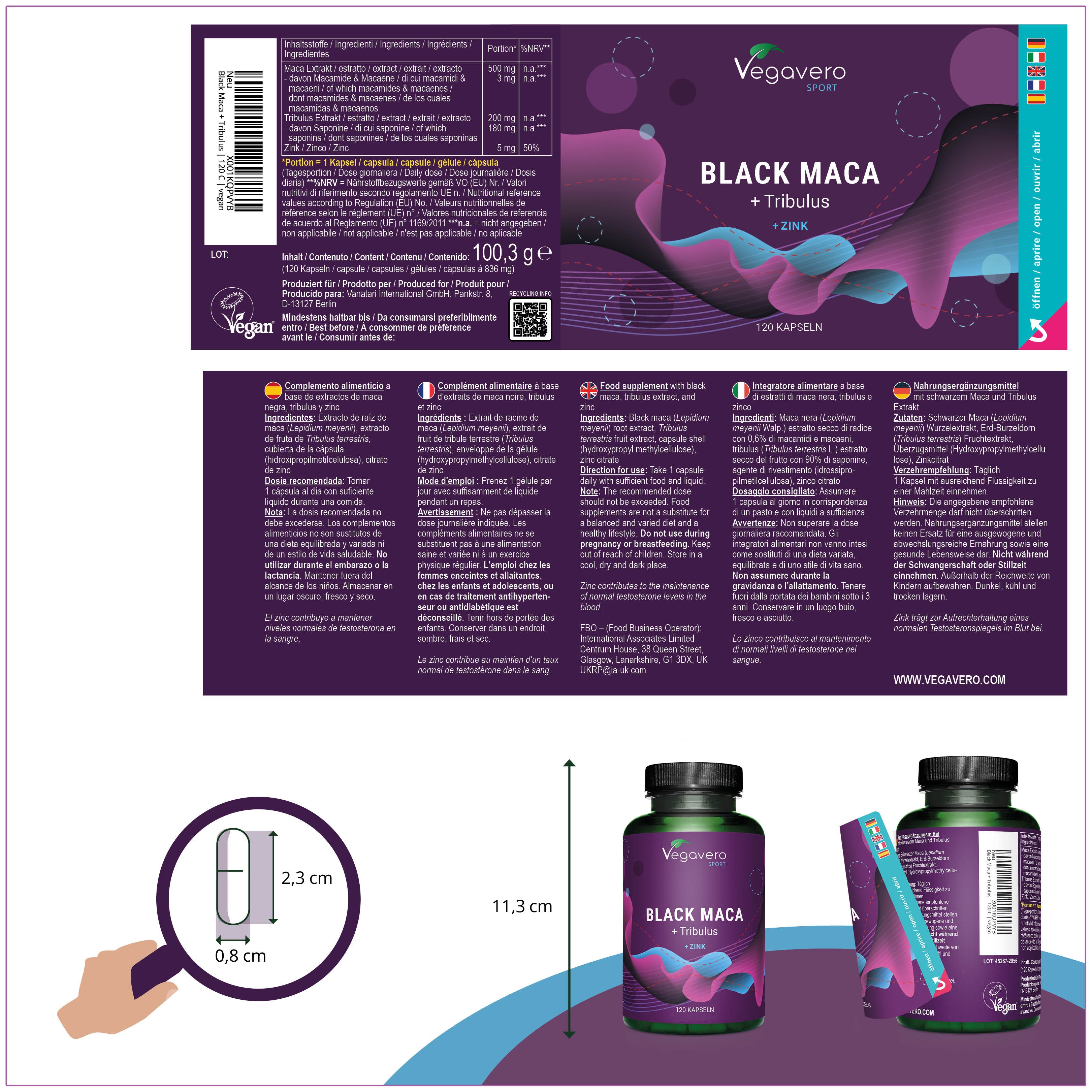 Maca Nera + Tribulus Capsule