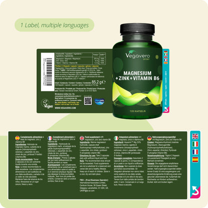 ZMA Capsule : Zinco + Magnesio + Vitamina B6
