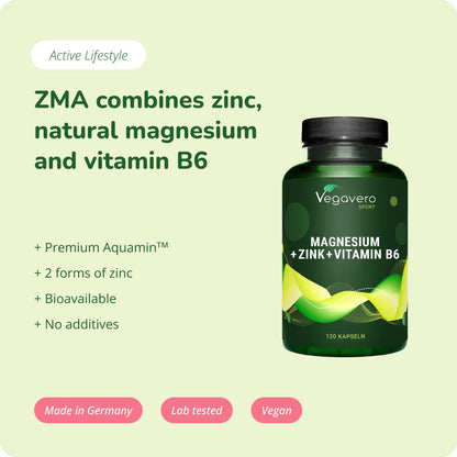 ZMA Capsule : Zinco + Magnesio + Vitamina B6