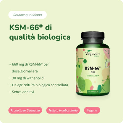 Ashwagandha KSM-66 Estratto Capsule Bio