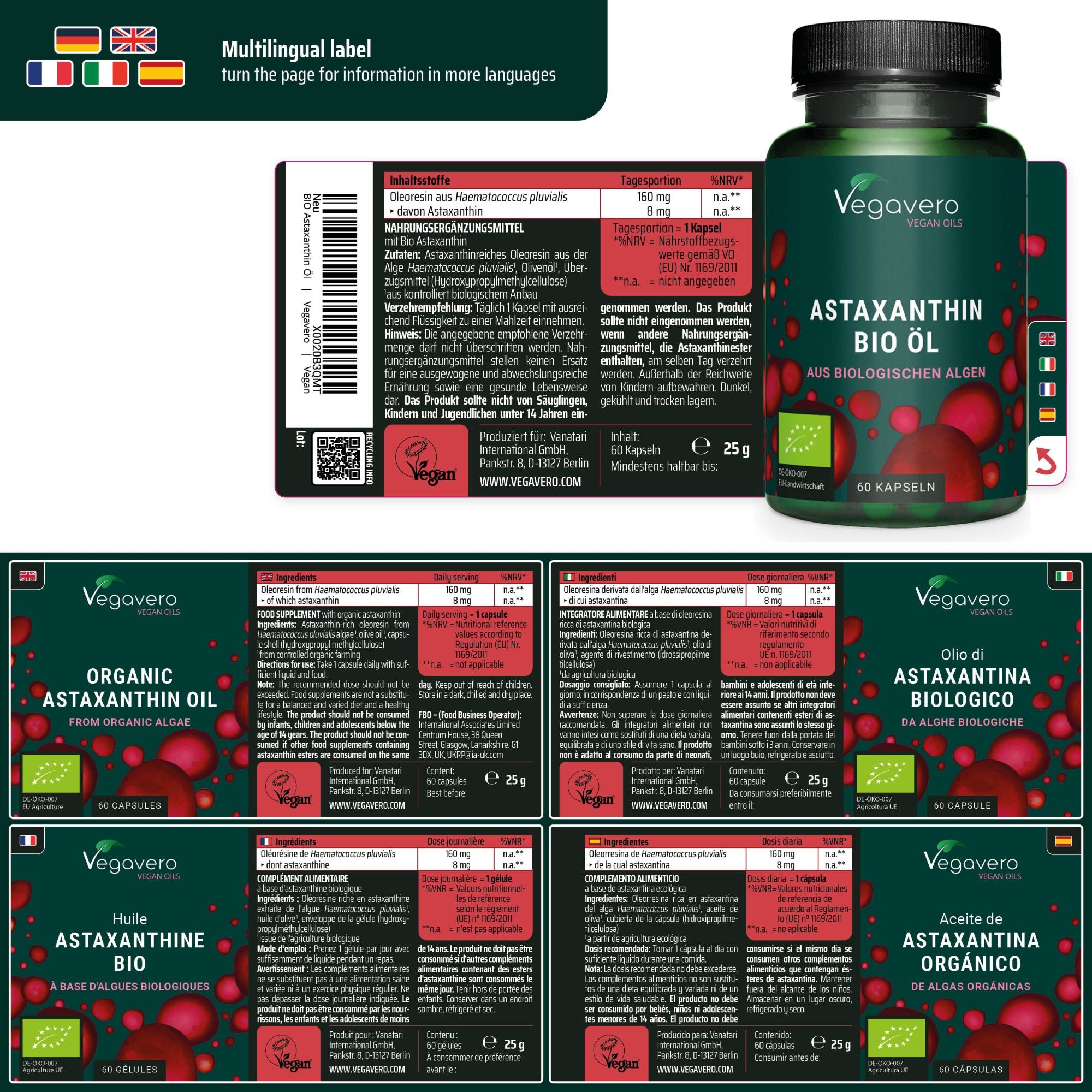Astaxantina Olio Capsule Bio