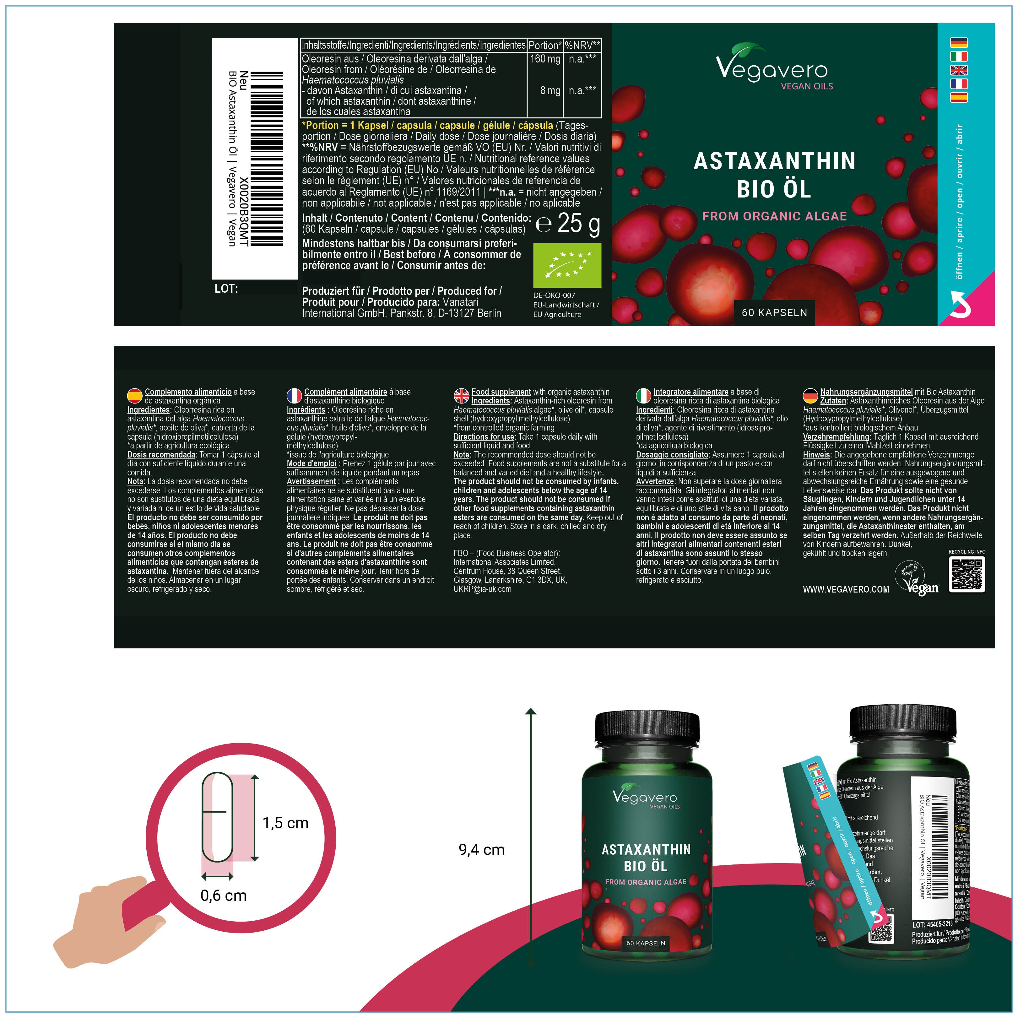 Astaxantina Olio Capsule Bio