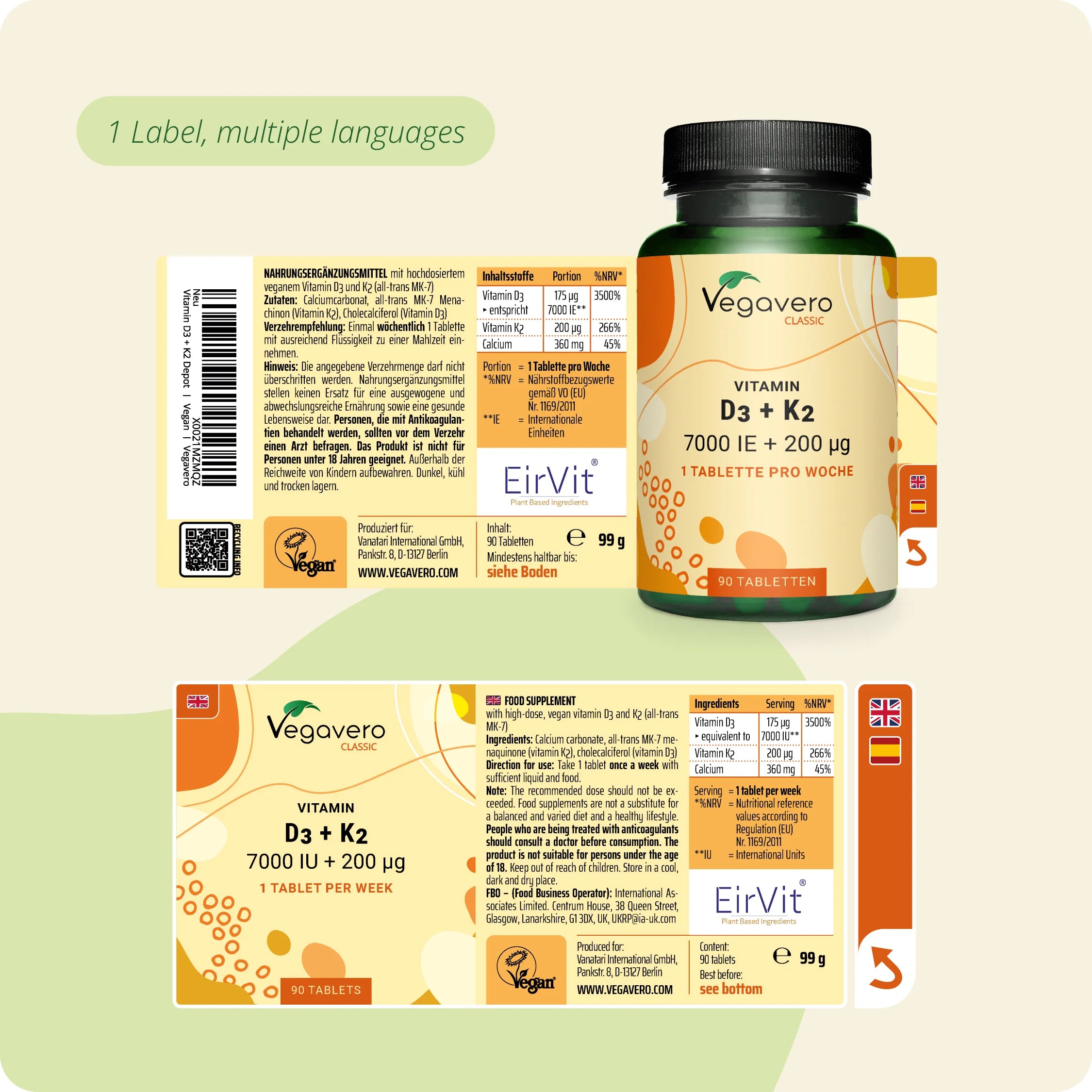 Vitamina D3 + K2 Depot Capsule