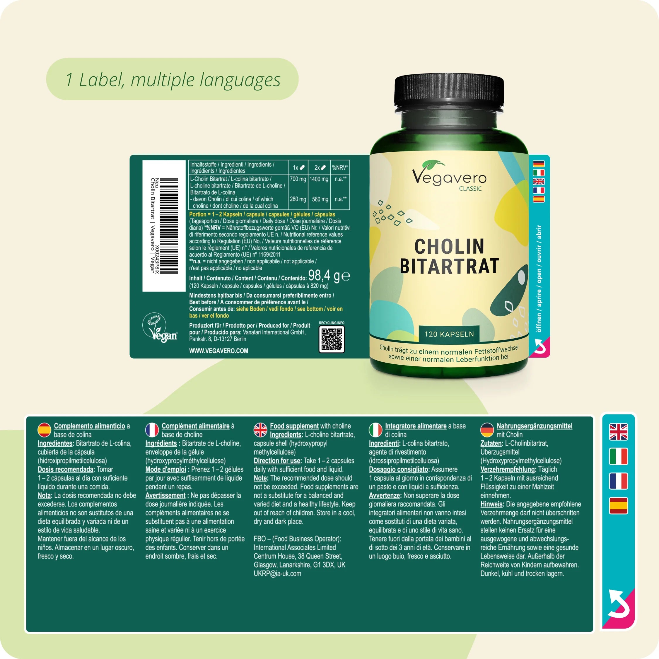 Colina Bitartrato Capsule