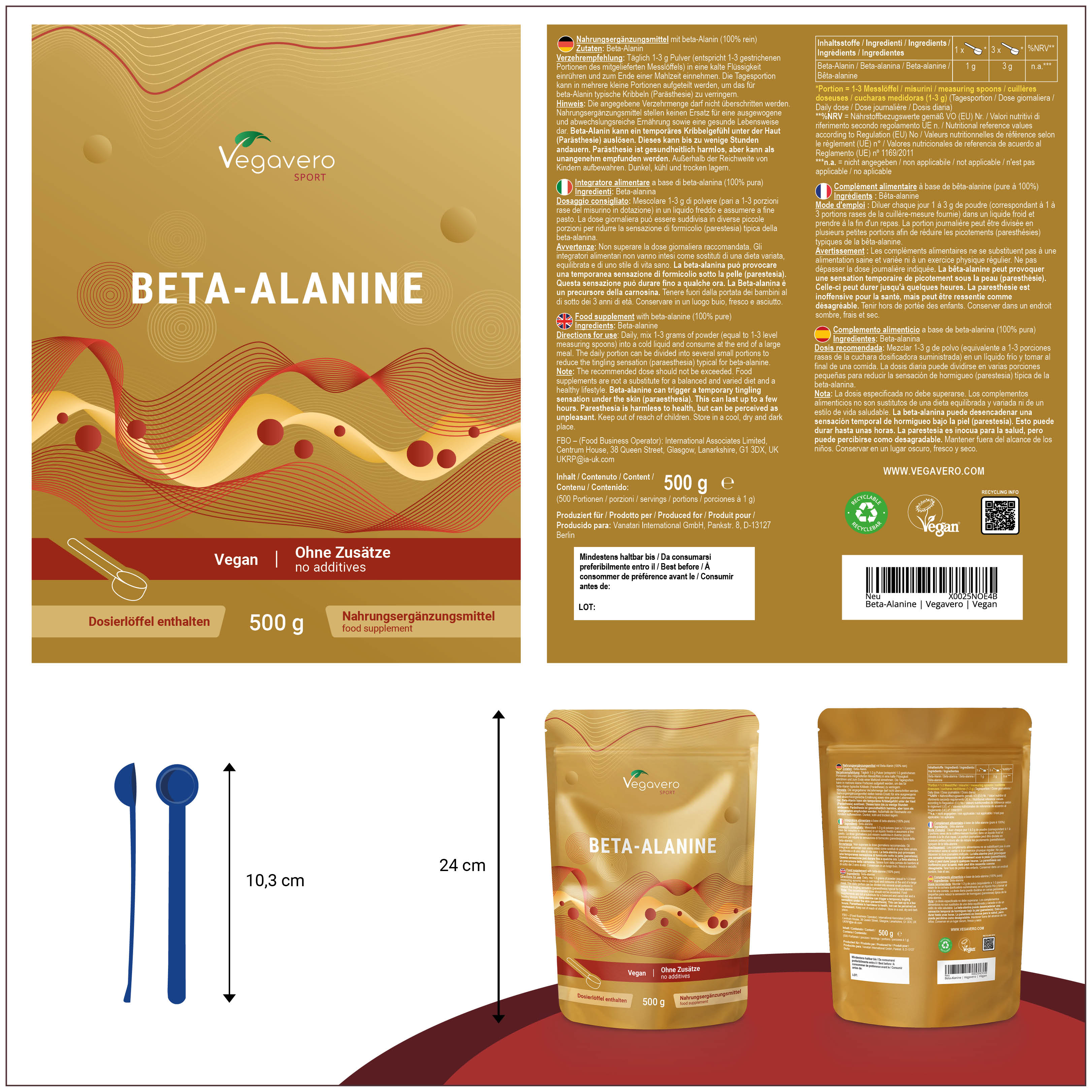 Beta‑Alanine in Polvere