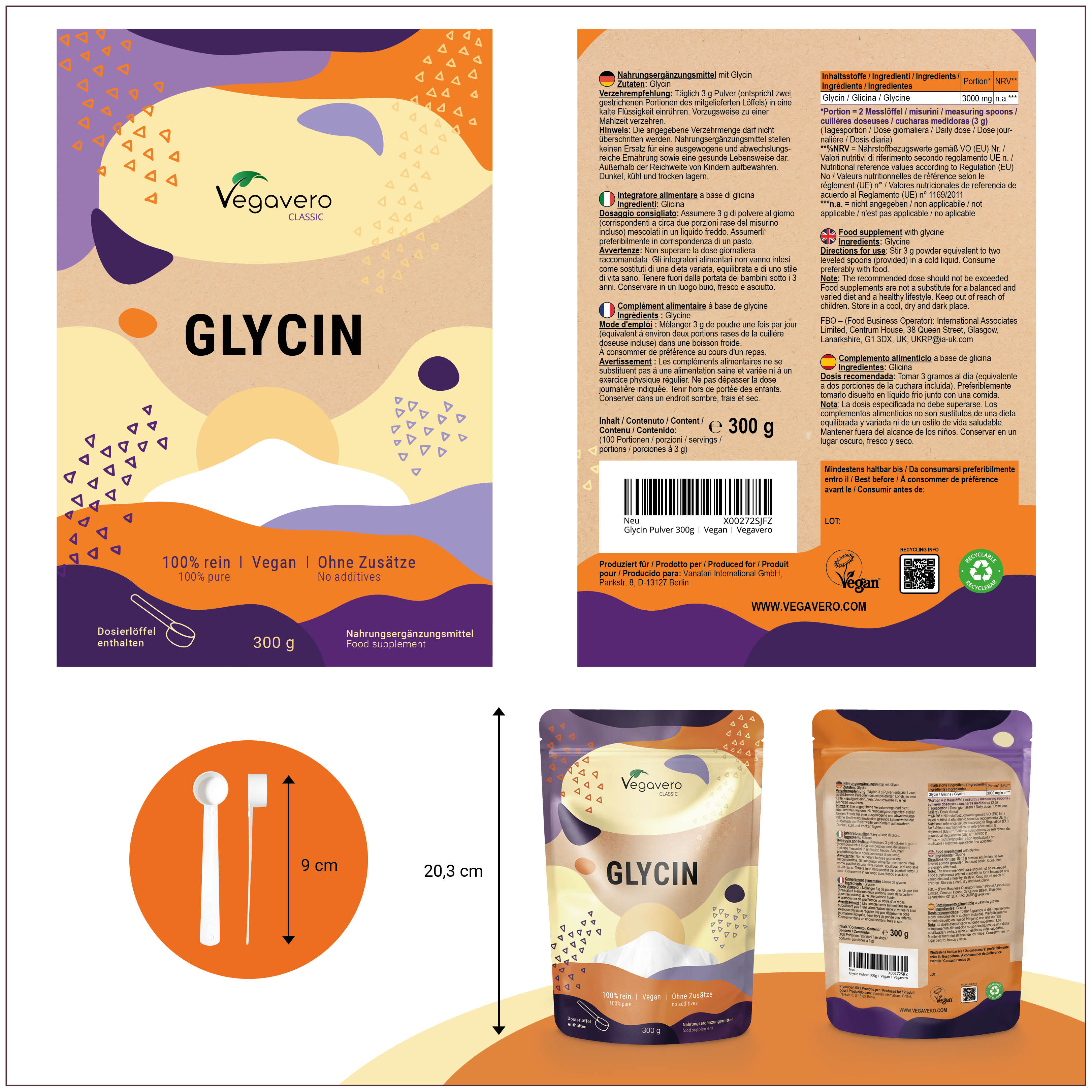 Glicina in Polvere