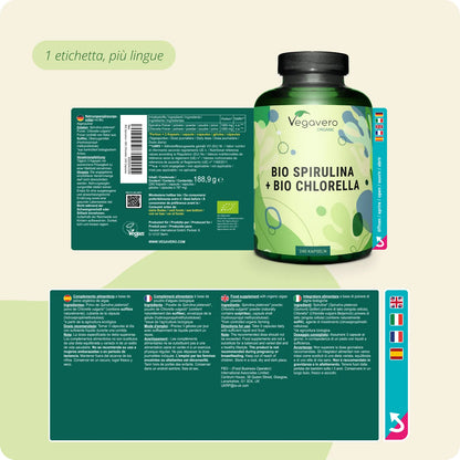 Spirulina + Chlorella Capsule Bio